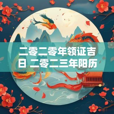 二零二零年领证吉日 二零二三年阳历十二月那天领证好