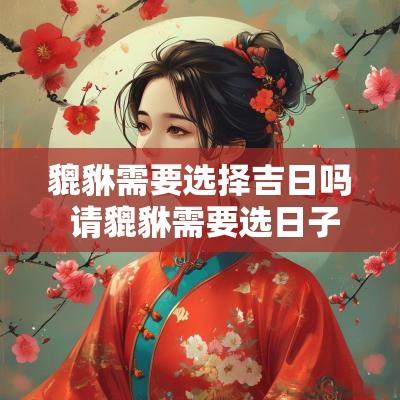 貔貅需要选择吉日吗 请貔貅需要选日子吗