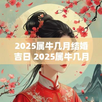 2025属牛几月结婚吉日 2025属牛几月结婚吉日呢
