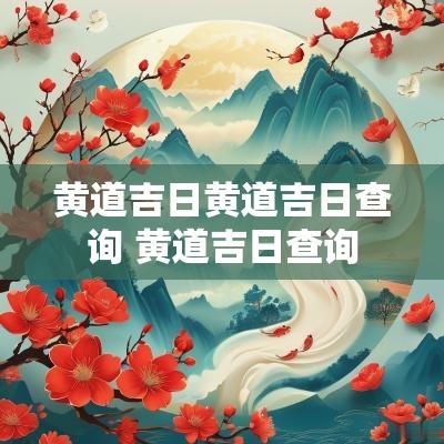 黄道吉日黄道吉日查询 黄道吉日查询