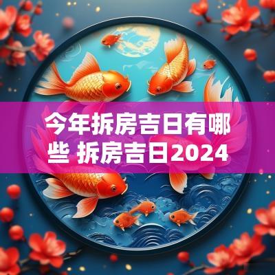 今年拆房吉日有哪些 拆房吉日2025
