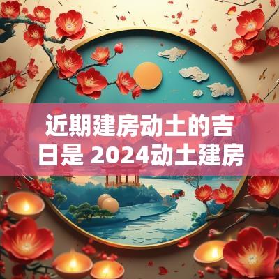近期建房动土的吉日是 2025动土建房的黄道吉日