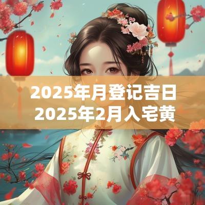 2025年月登记吉日 2025年2月入宅黄道吉日