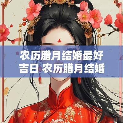 农历腊月结婚最好吉日 农历腊月结婚吉日一览表