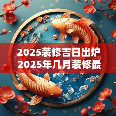 2025装修吉日出炉 2025年几月装修最好