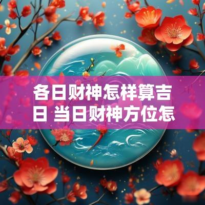 各日财神怎样算吉日 当日财神方位怎样算的