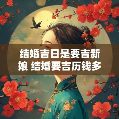 结婚吉日是要吉新娘 结婚要吉历钱多少