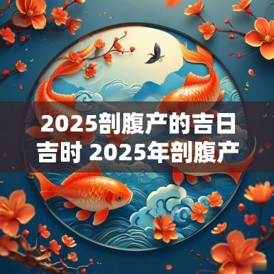 2025剖腹产的吉日吉时 2025年剖腹产吉日