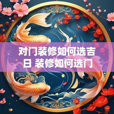 对门装修如何选吉日 装修如何选门