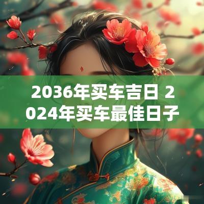 2036年买车吉日 2025年买车最佳日子