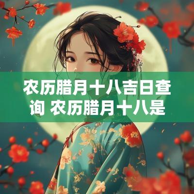 农历腊月十八吉日查询 农历腊月十八是黄道吉日吗2025
