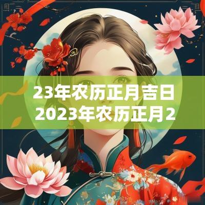 23年农历正月吉日 2025年农历正月24黄道吉日