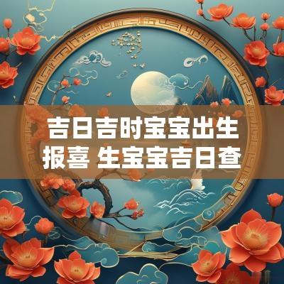 吉日吉时宝宝出生报喜 生宝宝吉日查询