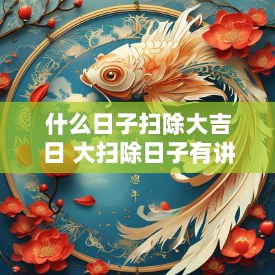 什么日子扫除大吉日 大扫除日子有讲究吗