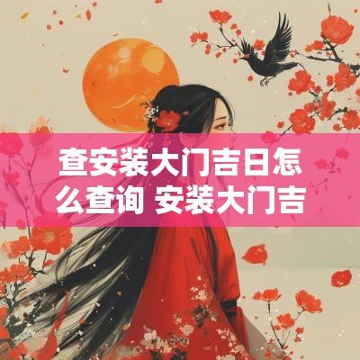 查安装大门吉日怎么查询 安装大门吉日吉时查询