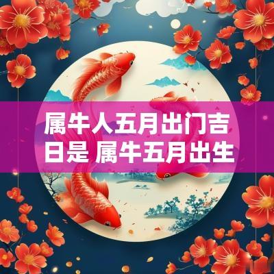 属牛人五月出门吉日是 属牛五月出生的人命运如何呢