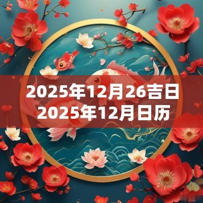 2025年12月26吉日 2025年12月日历表