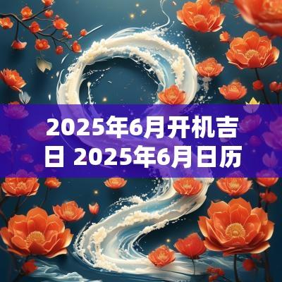 2025年6月开机吉日 2025年6月日历表
