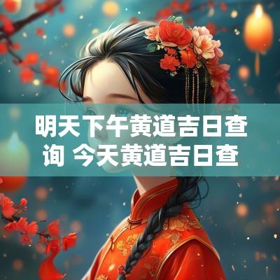 明天下午黄道吉日查询 今天黄道吉日查询2025