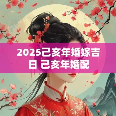 2025己亥年婚嫁吉日 己亥年婚配