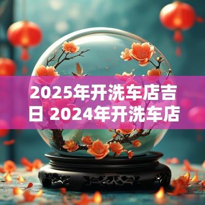 2025年开洗车店吉日 2025年开洗车店还能赚钱吗