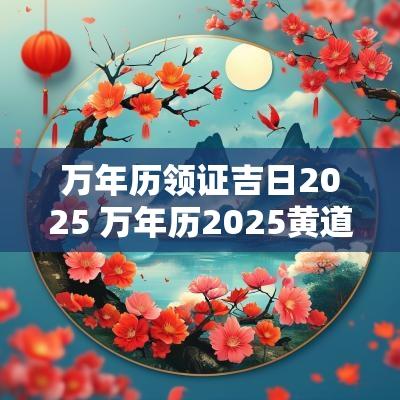 万年历领证吉日2025 万年历2025黄道吉日