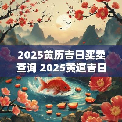 2025黄历吉日买卖查询 2025黄道吉日查询
