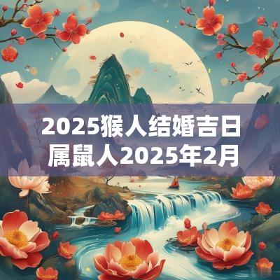2025猴人结婚吉日 属鼠人2025年2月份结婚吉日