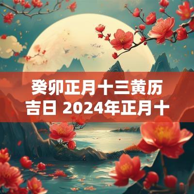 癸卯正月十三黄历吉日 2025年正月十三黄历查询