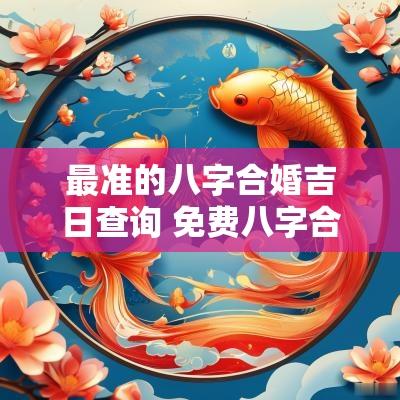 最准的八字合婚吉日查询 免费八字合婚查询