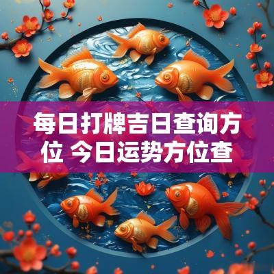 每日打牌吉日查询方位 今日运势方位查询打牌