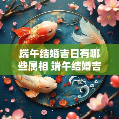 端午结婚吉日有哪些属相 端午结婚吉利吗