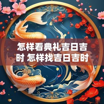 怎样看典礼吉日吉时 怎样找吉日吉时