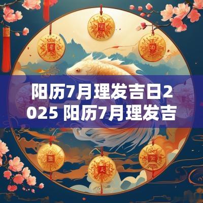 阳历7月理发吉日2025 阳历7月理发吉日查询