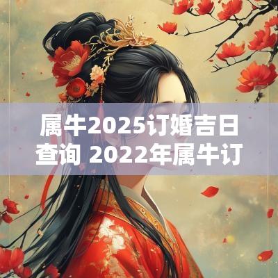 属牛2025订婚吉日查询 2025年属牛订婚吉日