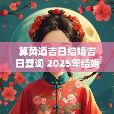 算黄道吉日结婚吉日查询 2025年结婚好日子黄道吉日查询