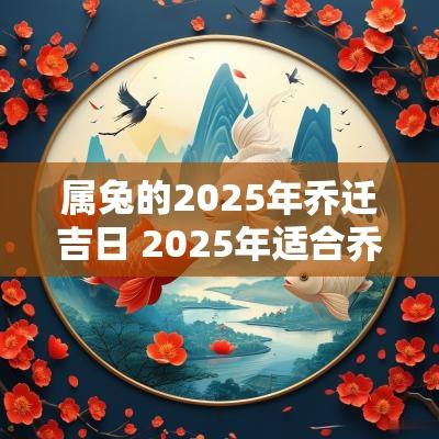 属兔的2025年乔迁吉日 2025年适合乔迁的黄道吉日