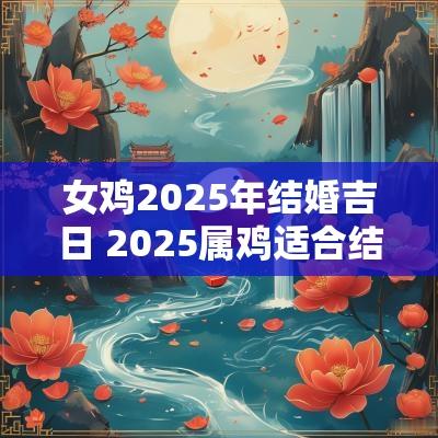 女鸡2025年结婚吉日 2025属鸡适合结婚吗