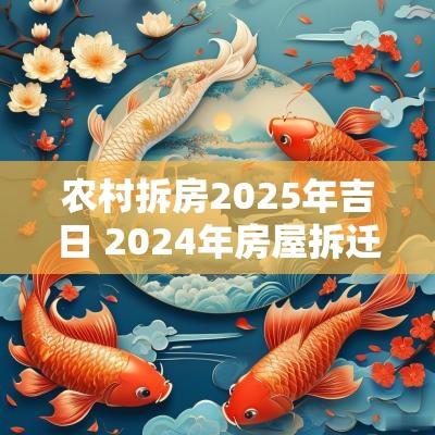 农村拆房2025年吉日 2025年房屋拆迁政策