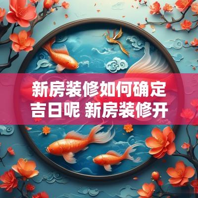 新房装修如何确定吉日呢 新房装修开工吉日2025年