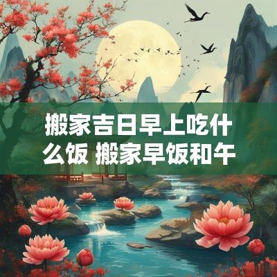 搬家吉日早上吃什么饭 搬家早饭和午饭吃什么吉利