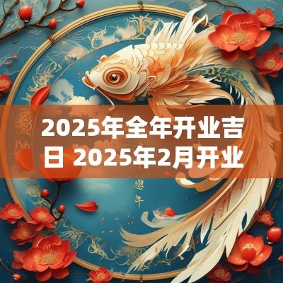 2025年全年开业吉日 2025年2月开业吉日一览表