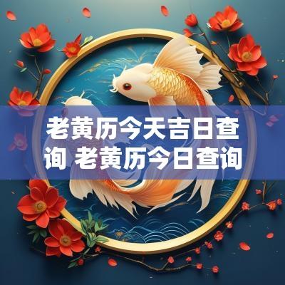 老黄历今天吉日查询 老黄历今日查询