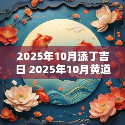 2025年10月添丁吉日 2025年10月黄道吉日