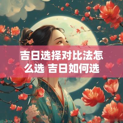 吉日选择对比法怎么选 吉日如何选