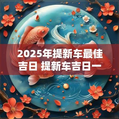 2025年提新车最佳吉日 提新车吉日一览表2025年