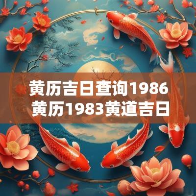 黄历吉日查询1986 黄历1983黄道吉日查询