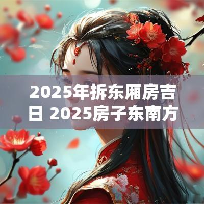 2025年拆东厢房吉日 2025房子东南方位可以装修