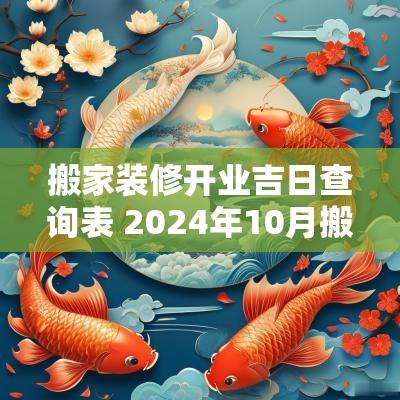 搬家装修开业吉日查询表 2025年10月搬家开业吉日