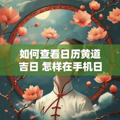 如何查看日历黄道吉日 怎样在手机日历上查黄道吉日